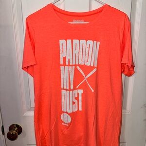 Reebok Vibrant Coral Tee with White Graphic